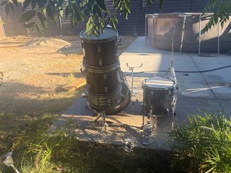 Drum kit with cymbal stands