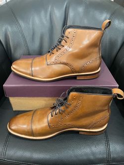 Mens Dress Boots, Gordan Rush Horton Lace Up Boots, New, Size 12