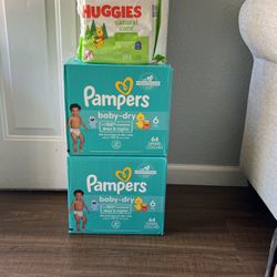 Pampers Size 6 & Baby Wipes 
