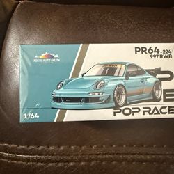 1/64 Pop Race PR64-224 Porsche 997 RWB Spectraflame Teal TAS HK 2025 PR640224