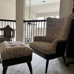 Chair with foot stool