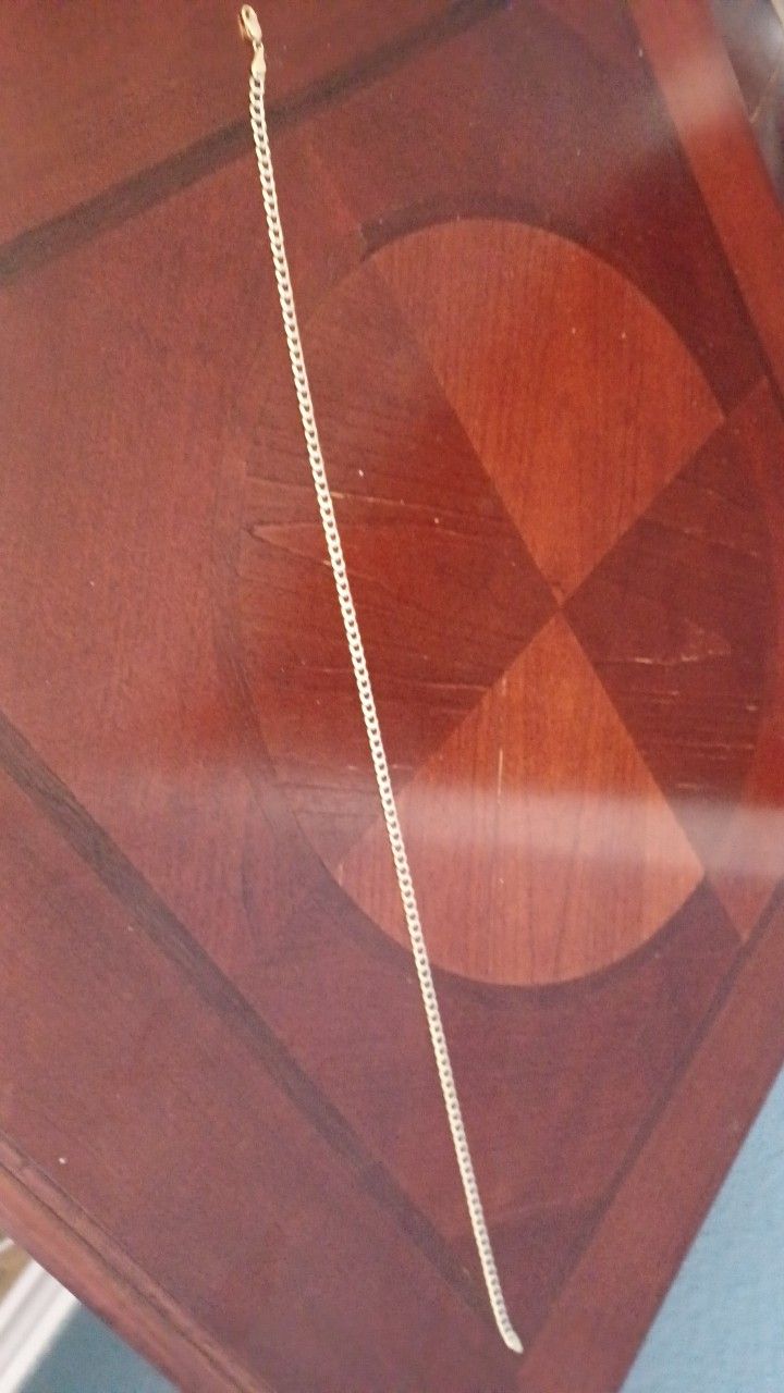 10K Gold Curb Link Diamond Cut Chain