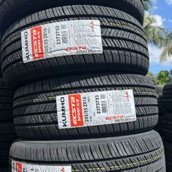 205/55/16 Kumho 4 New Tires Installed And Balanced