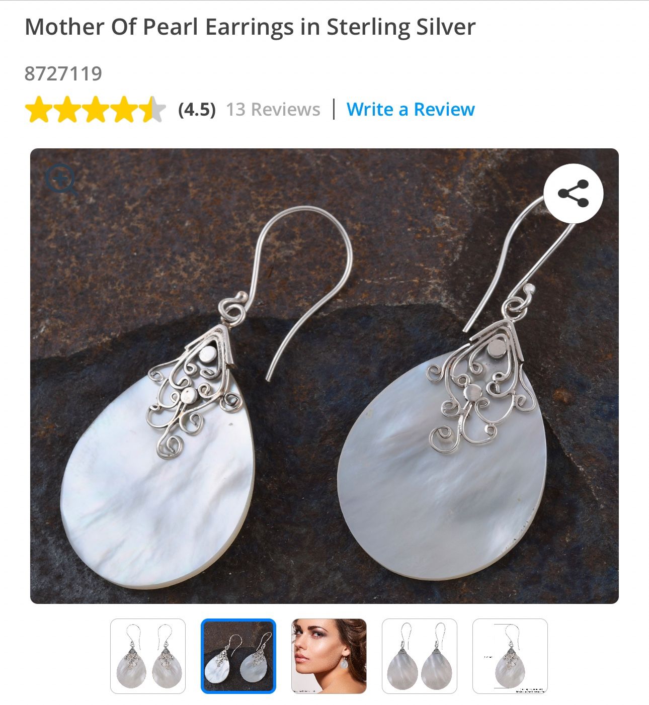 Mother Of Pearl Earrings