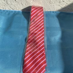 Christmas Red And Pink Striped Tie