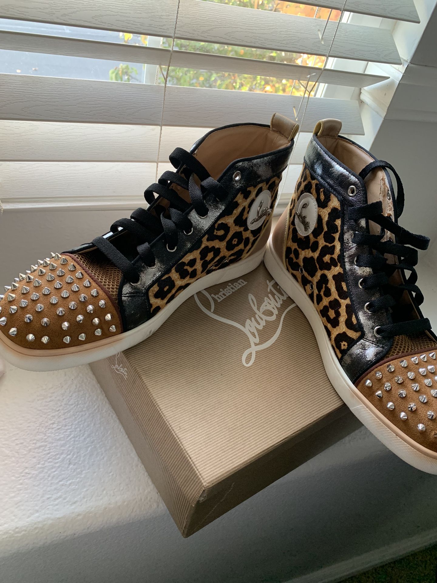 Cheetah Print Christian Louboutin Mens size 11 (Red Bottoms),All Products : American Fashion Style Bags On Sale