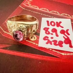 10K Solid Gold Ring For Wedding 8.9Gr Size 9