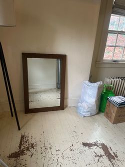 Modern Wood Frame Wall Mirror – 27” x 39.5” – Like New