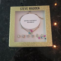 Steve Madden Bracelet And Earrings Set