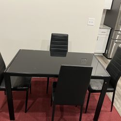 Glass Dining Table With Chairs