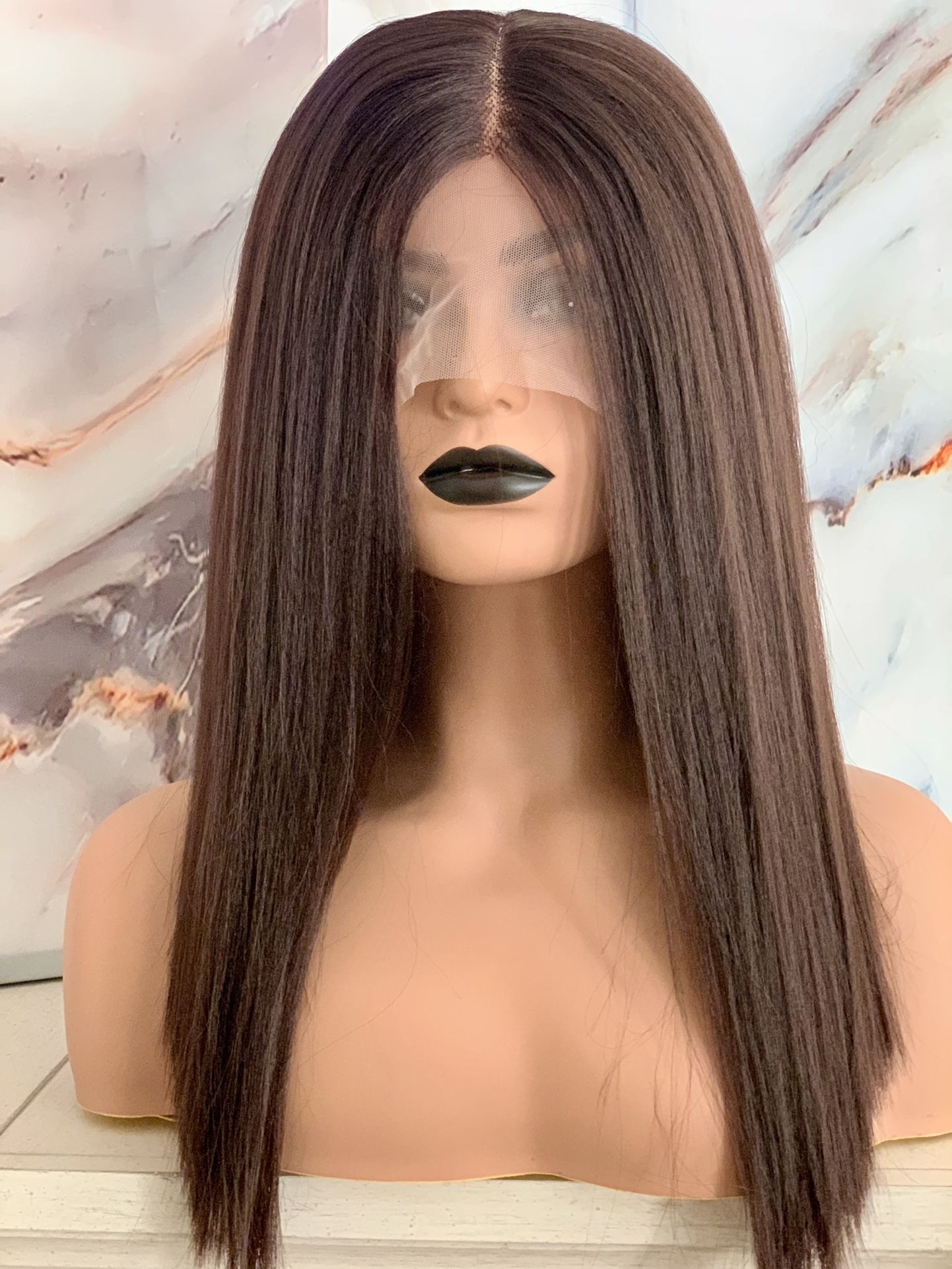 Brown Angle Bob Lace Front Wig