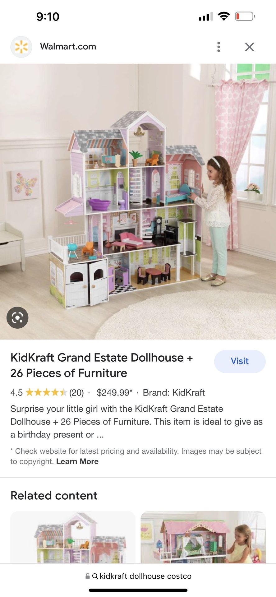 Kidkraft Grand Estates Dollhouse for Sale in Londonderry, NH - OfferUp