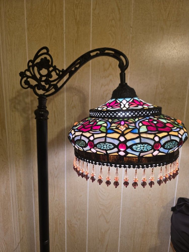 Antique Stained Glass Lamp