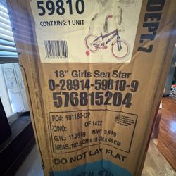 Huffy 18″ Sea Star Girls Bike – Girls 18-inch (Purple) with Training Wheels