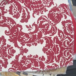 Damask Red Fabric 100% Cotton