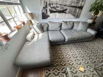 Restoration Hardware gray chaise sectional