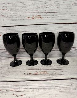 Libbey Black Amethyst Water Goblets (4pc)