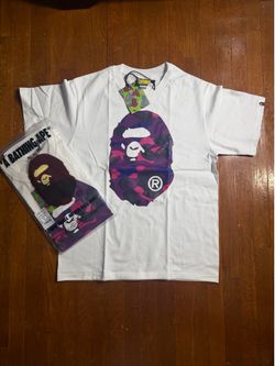 White and purple Bape tee