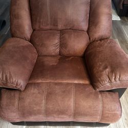 Leather and Suede recliner