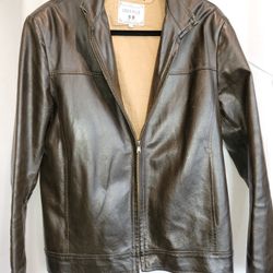 Vera Pelle Brown Leather Jacket, Size L