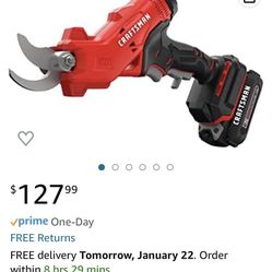****New In Box - CRAFTSMAN 20V MAX Cordless Electric Pruner, Battery & Charger