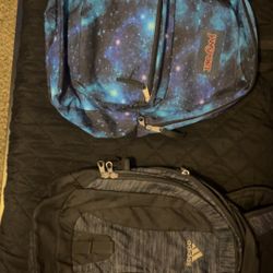 Jansport And Adidas Backpack