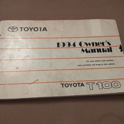 Toyota T100 OEM 1994 Owner's Manual