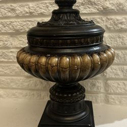 Hemispheres brass and iron beautiful vase antique 17"x8"x6"