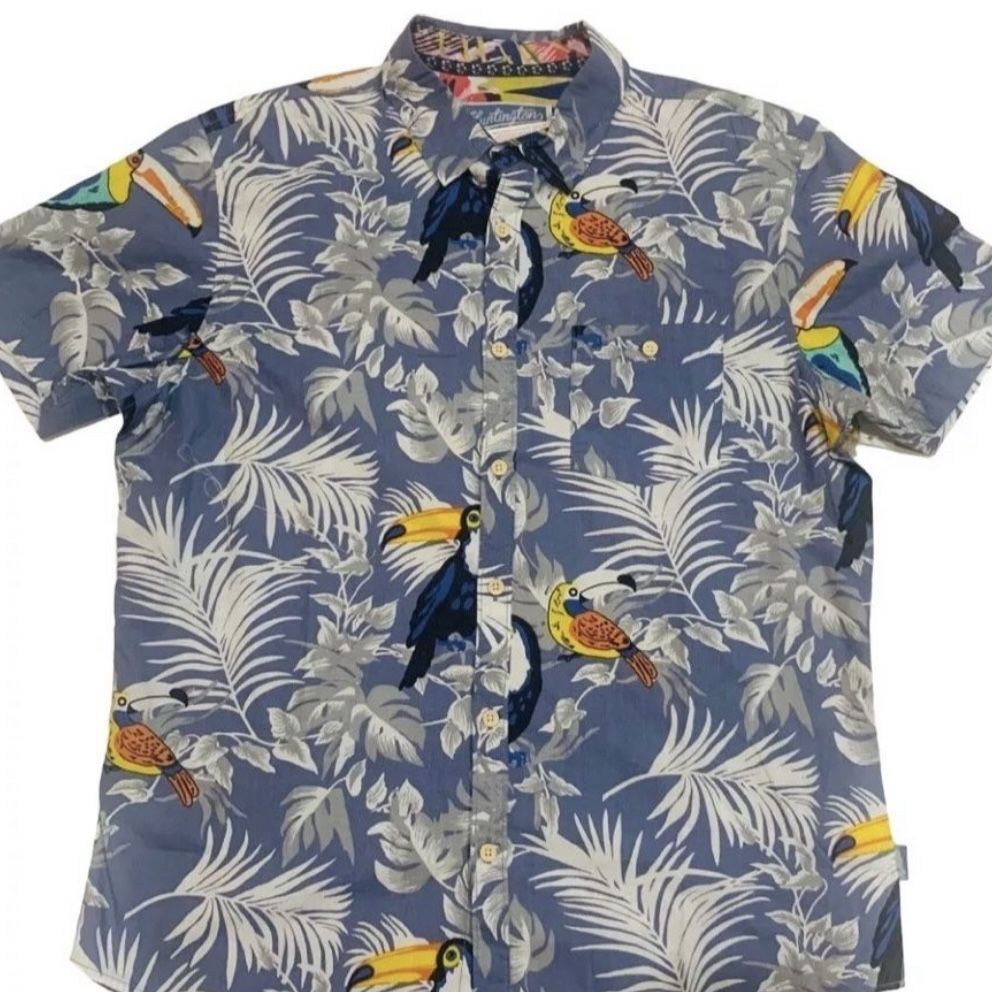 New! Huntington Sz L Men Multicolored Button-up Shirt
