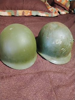 Vintage military helmet and liner