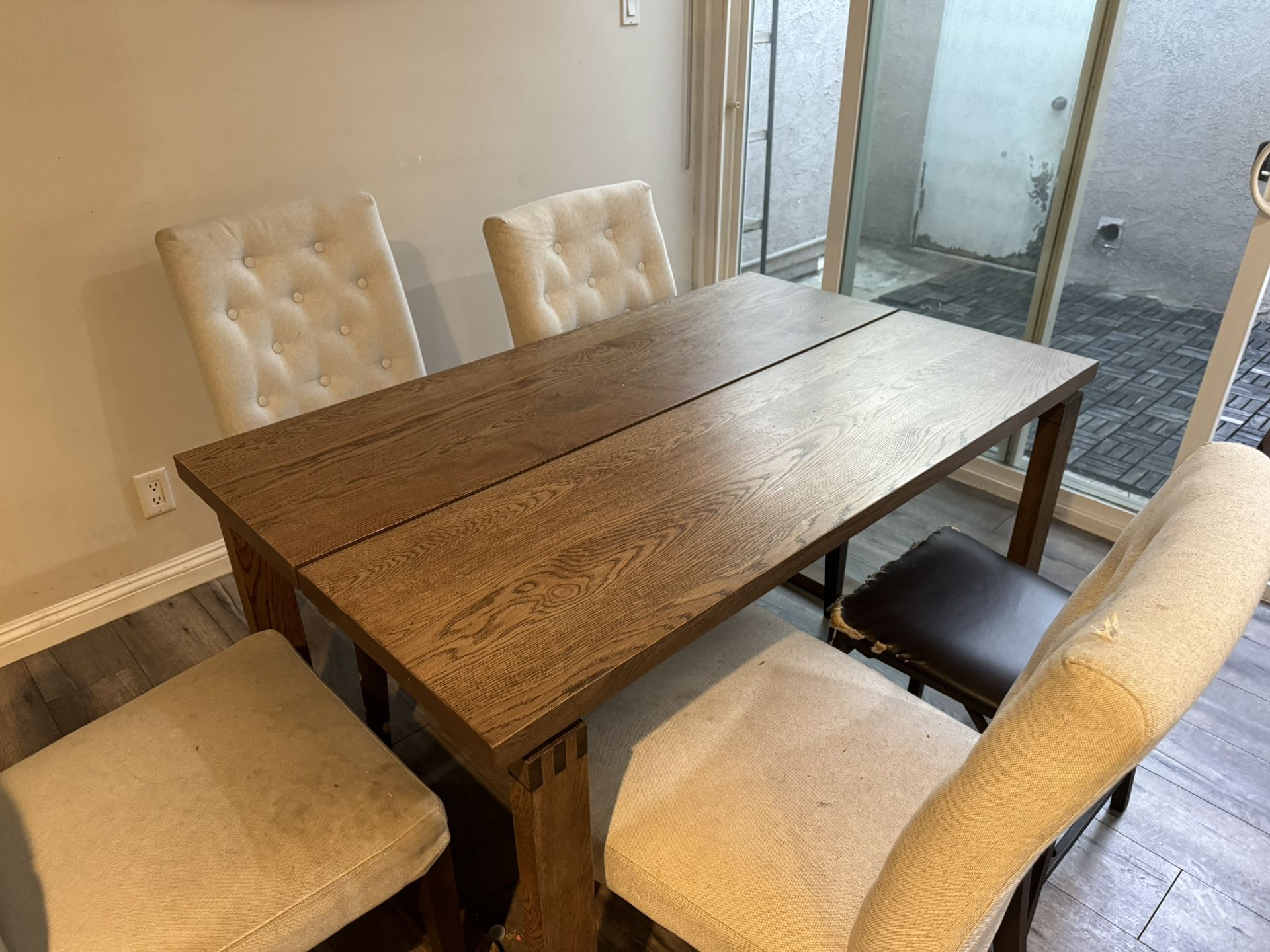 Dining table with chair