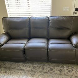 Spartacus Power Reclining Sofa Dark Brown