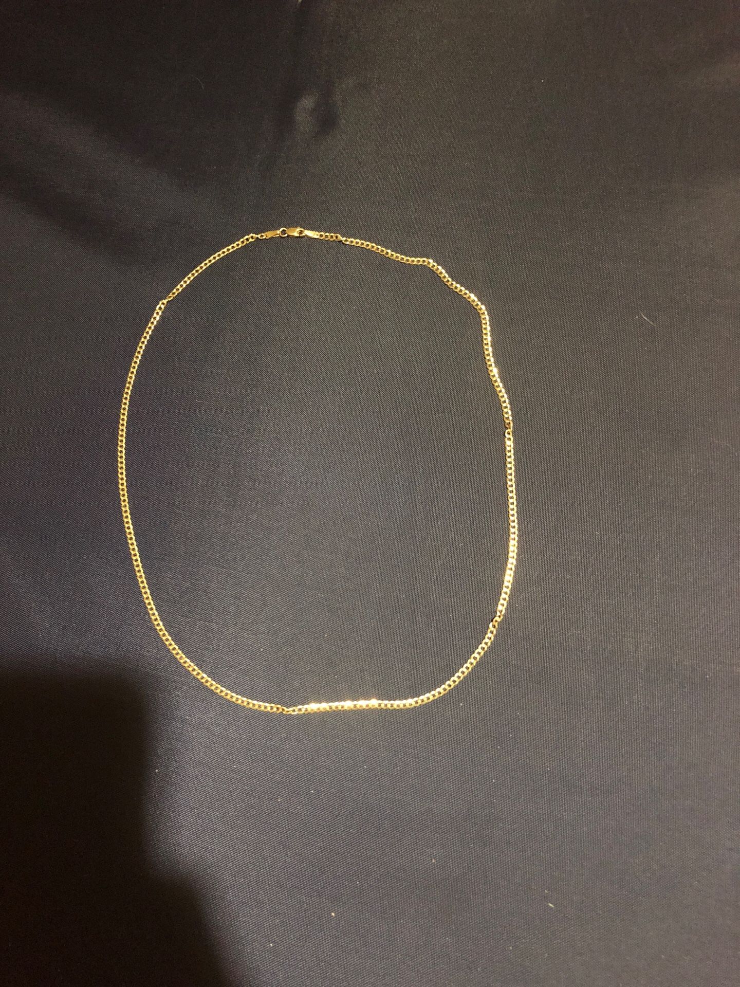14k Gold Cuban Curb Link Chain Necklace