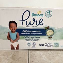 Pampers Pure Diaper 108 count Size 4