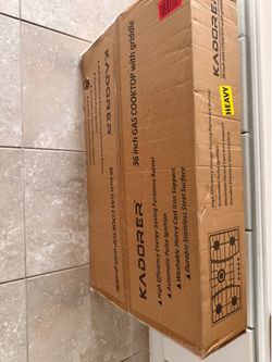 Brand New KADORER 36" Gas Cooktop with Griddle — Sealed Box