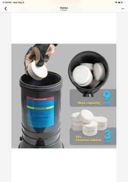 XtremepowerUS Automatic Chlorinator Feeder for Above Ground Pools & In-Ground Swimming Pools Off-Line Chlorine Tablets Bromine Dispenser Holds 9LBS In