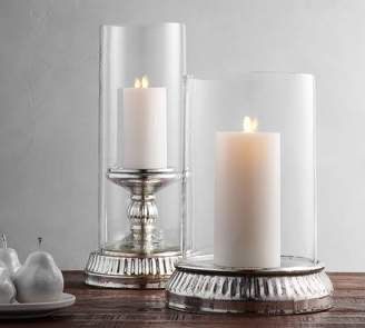 Pottery Barn Mercury Glass Hurricane Candle Holder