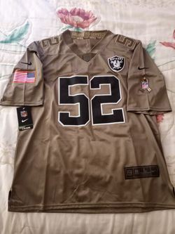 Raiders New Men's MACK Salute To Service Jersey. Size:L 