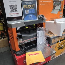 Ridgid 13in Thickness Planer, 3-blade Cutter Head,New, Financing Available 