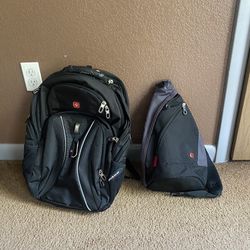 Brand New Swiss Back Pack And Sling 