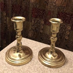 Brass Candleholders ( See Description )