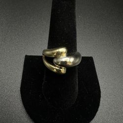 18k white & yellow gold ring 