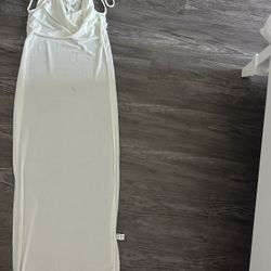 Long Beige Adjustable Dress