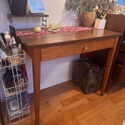 Small Mid Century Wood Writing Desk