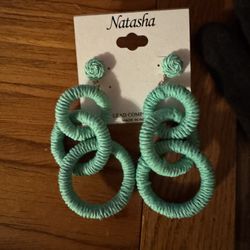 Teal Natasha Earrings 