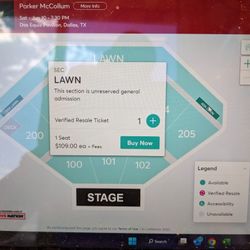 Parker McCollum Tickets......Lawn Seats....$60.....$60