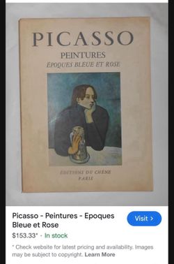 1948 peintures Epoques Bleue Et Rose … Les editions du chene Paris Picasso book