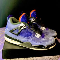 JORDAN 4 RETRO WINTER LOYAL BLUE size 9.5(🔥GREAT SHAPE & CONDITION:10/10)