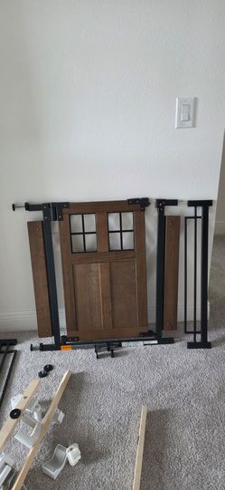Modern farmhouse baby gate and no damage mounting kit