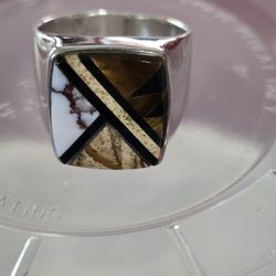 Mens Very Heavy Sterling Silver Ring